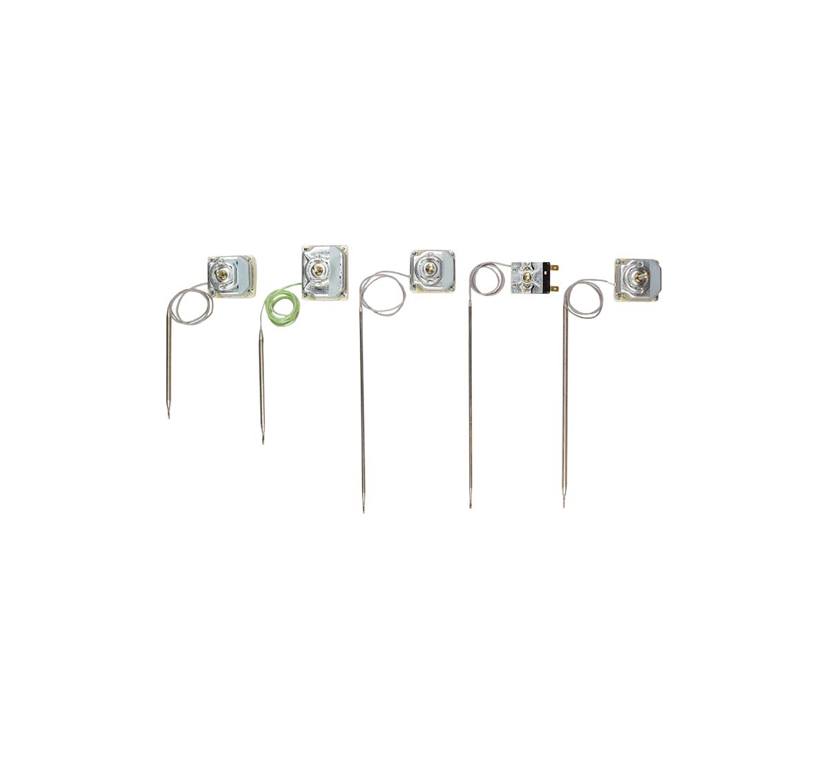 A picture of different EGO capillary thermostats