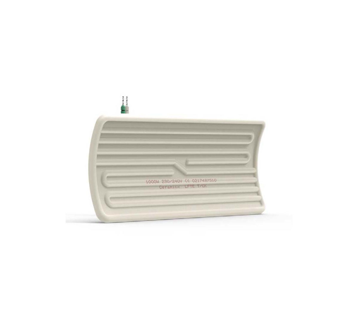 A picture of an Infrared elements in ceramic LFTE-K large full trough element with thermocouple
