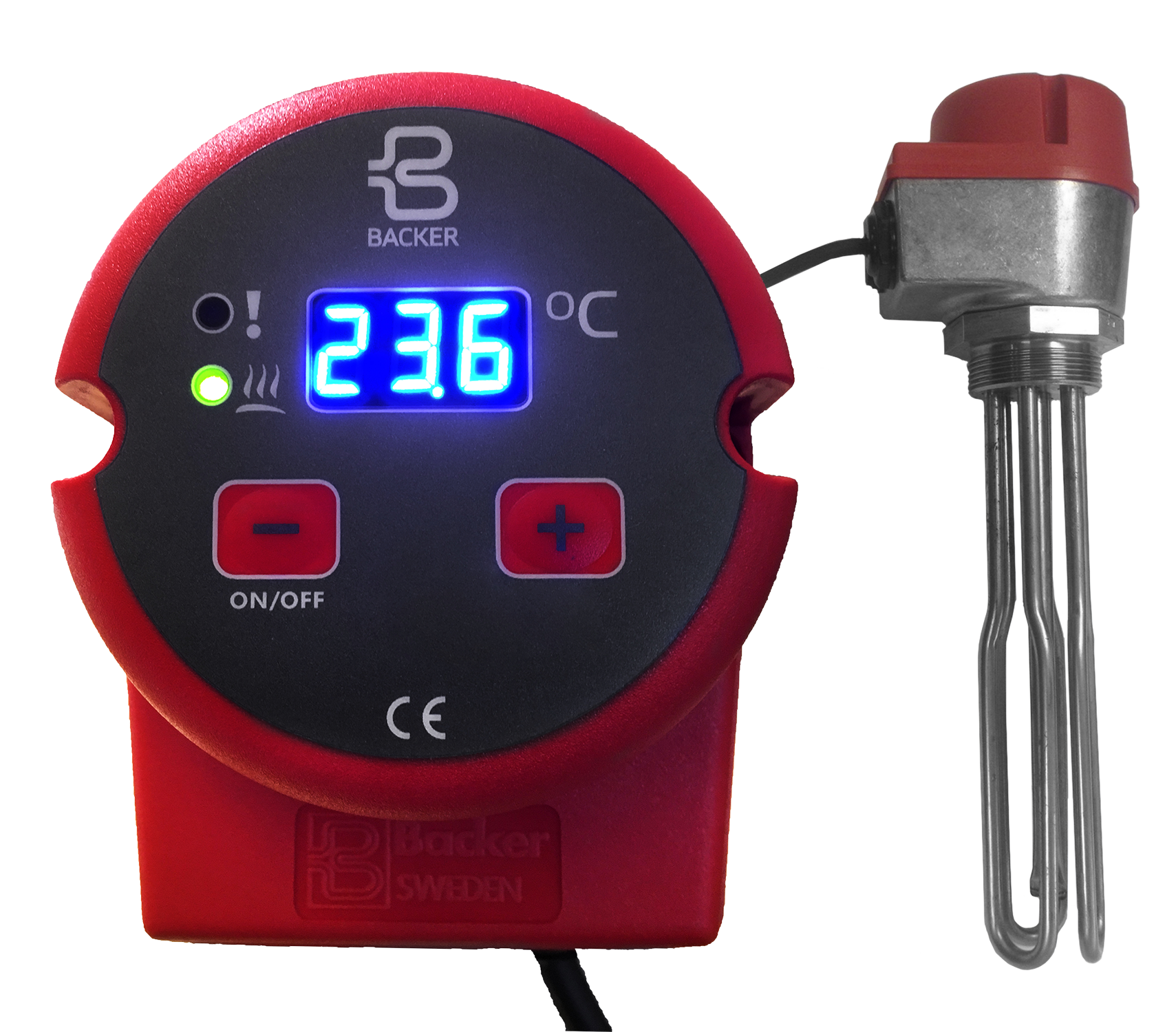 Immersion heater with electronic control