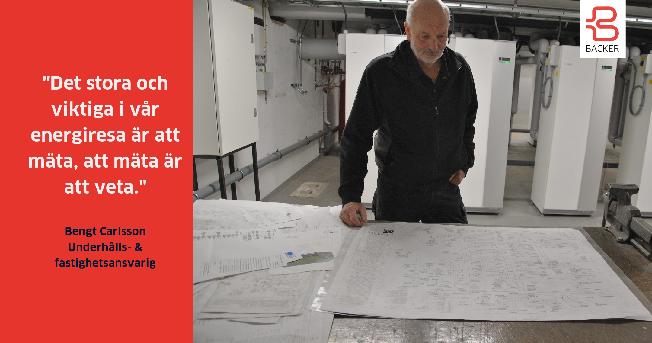 Bengt Carlsson förklarar energianläggningen på Backer i Sösdala