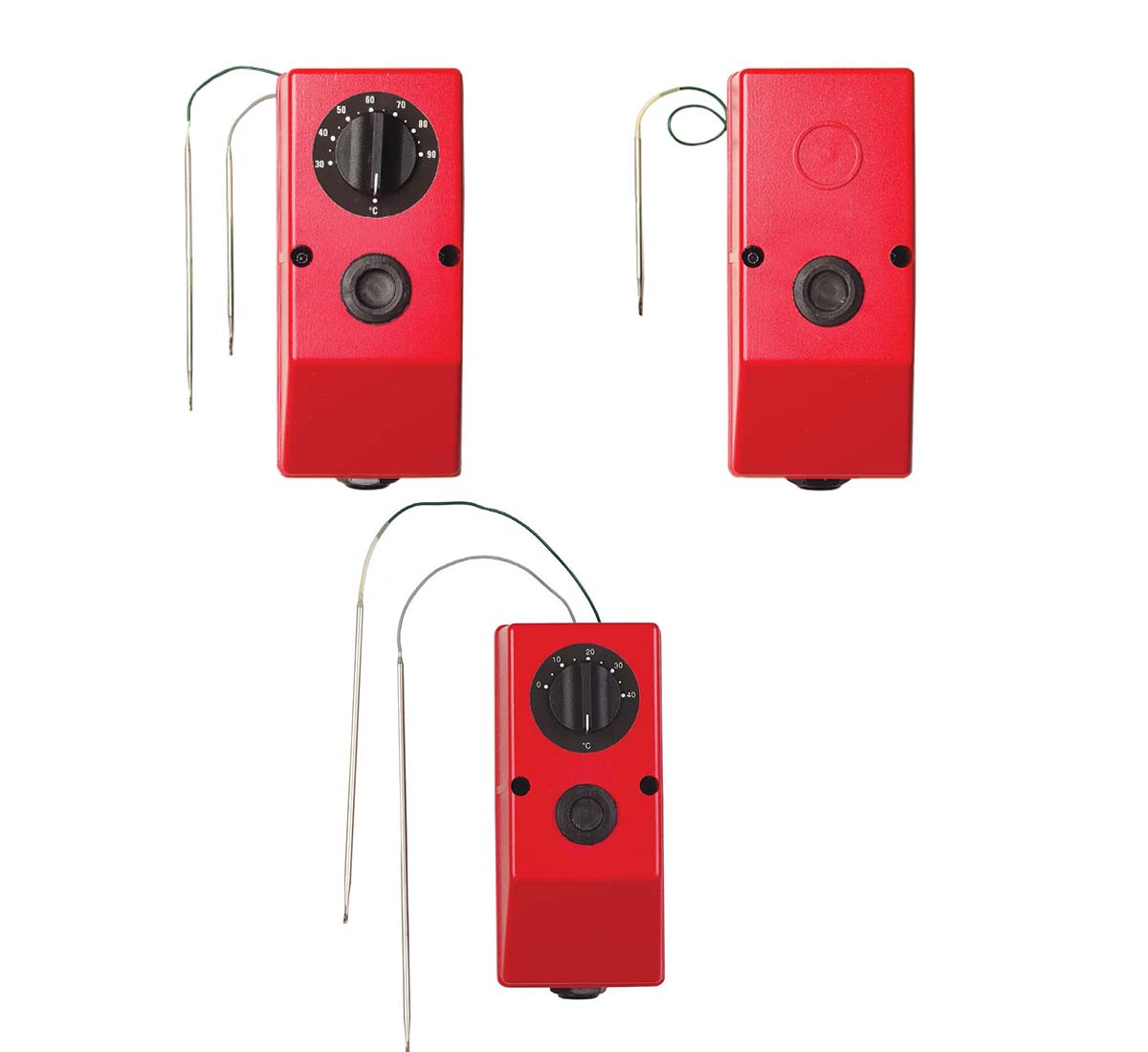 A picture of Backer terminal boxes K11A, K12A, K13A and K15 with thermostat and or safety temperature limiter
